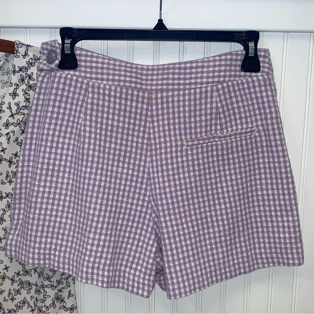 Zara Lavender Gingham Skort - Picture 10 of 12